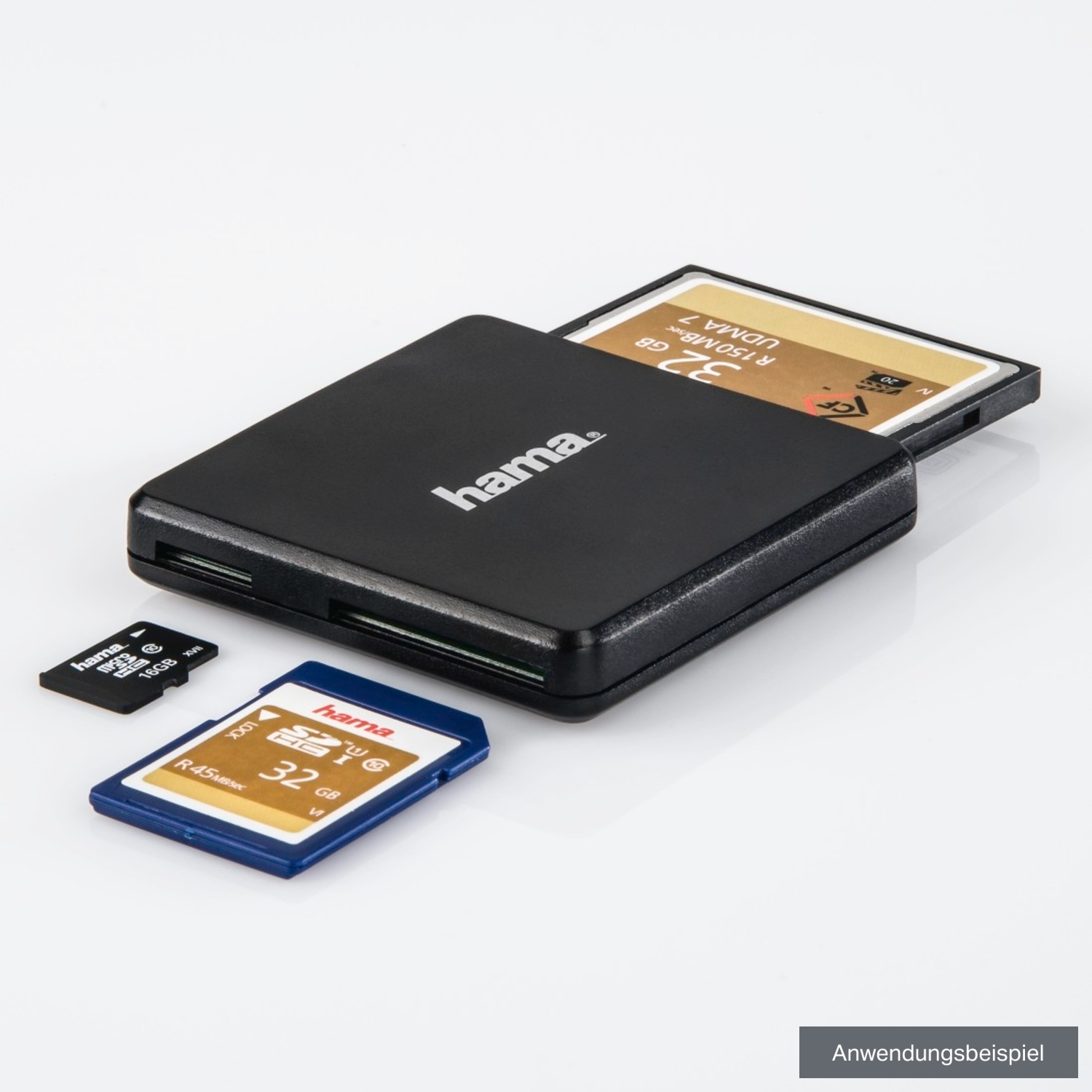 Hama USB-3.0-Multi-Kartenleser schwarz für SD, microSD und CF