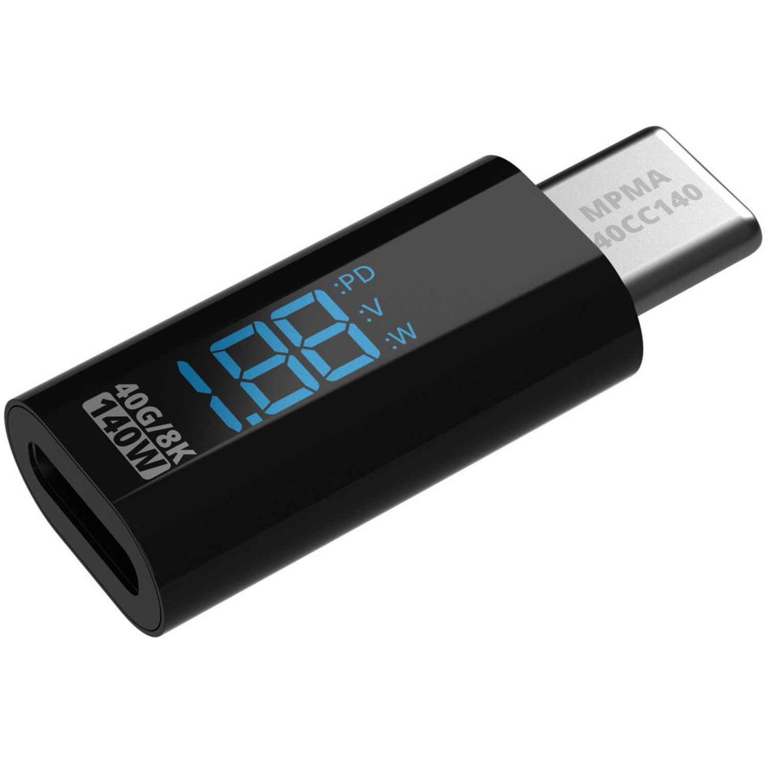 Mathorn USB-Leistungsmesser-Adapter MPMA-40CC140 USB-C zu USB-C 40Gbit/s