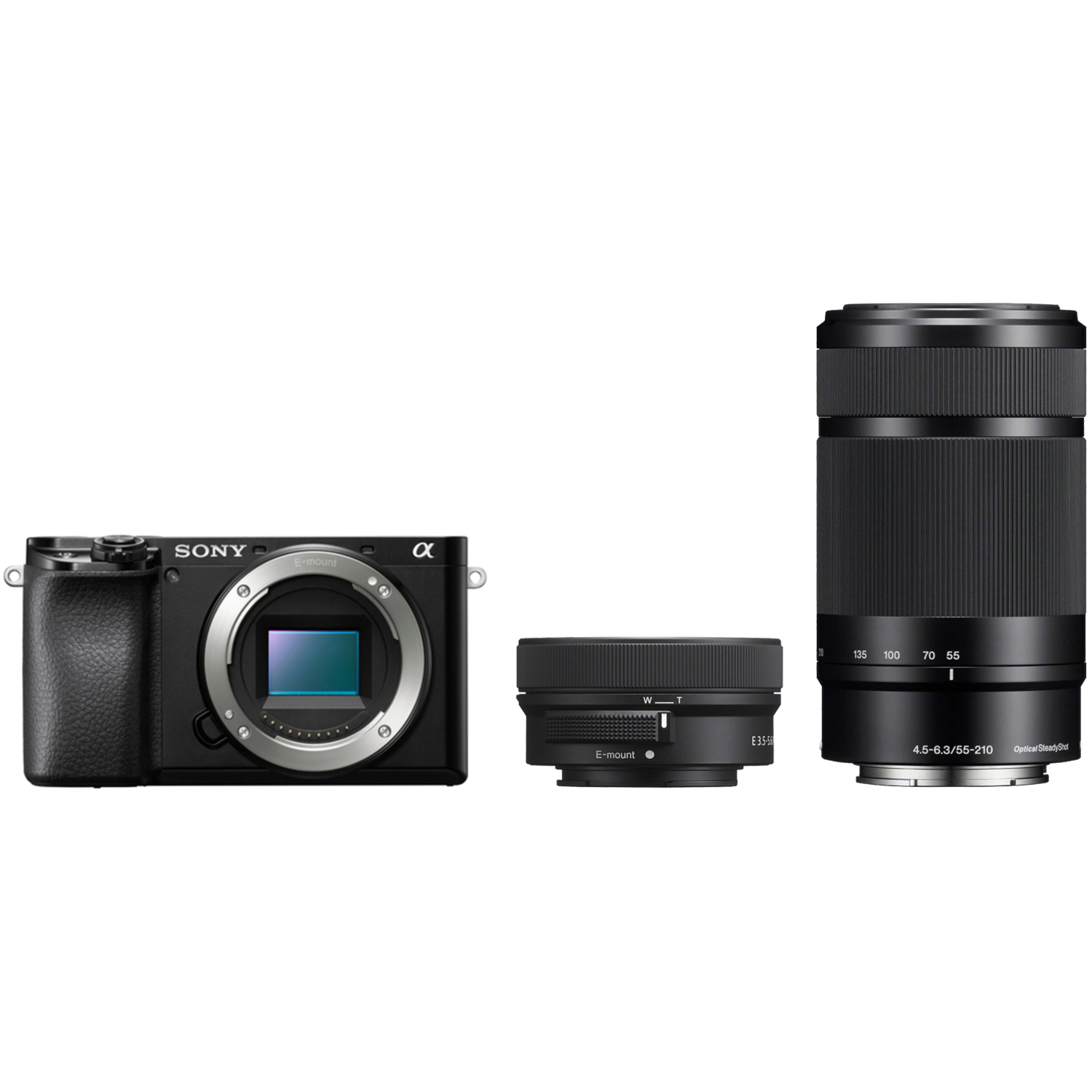 Sony Alpha 6100A mit E PZ 16-50mm F3.5-5.6 OSS II und E 55-210mm F4.5-6.3 OSS