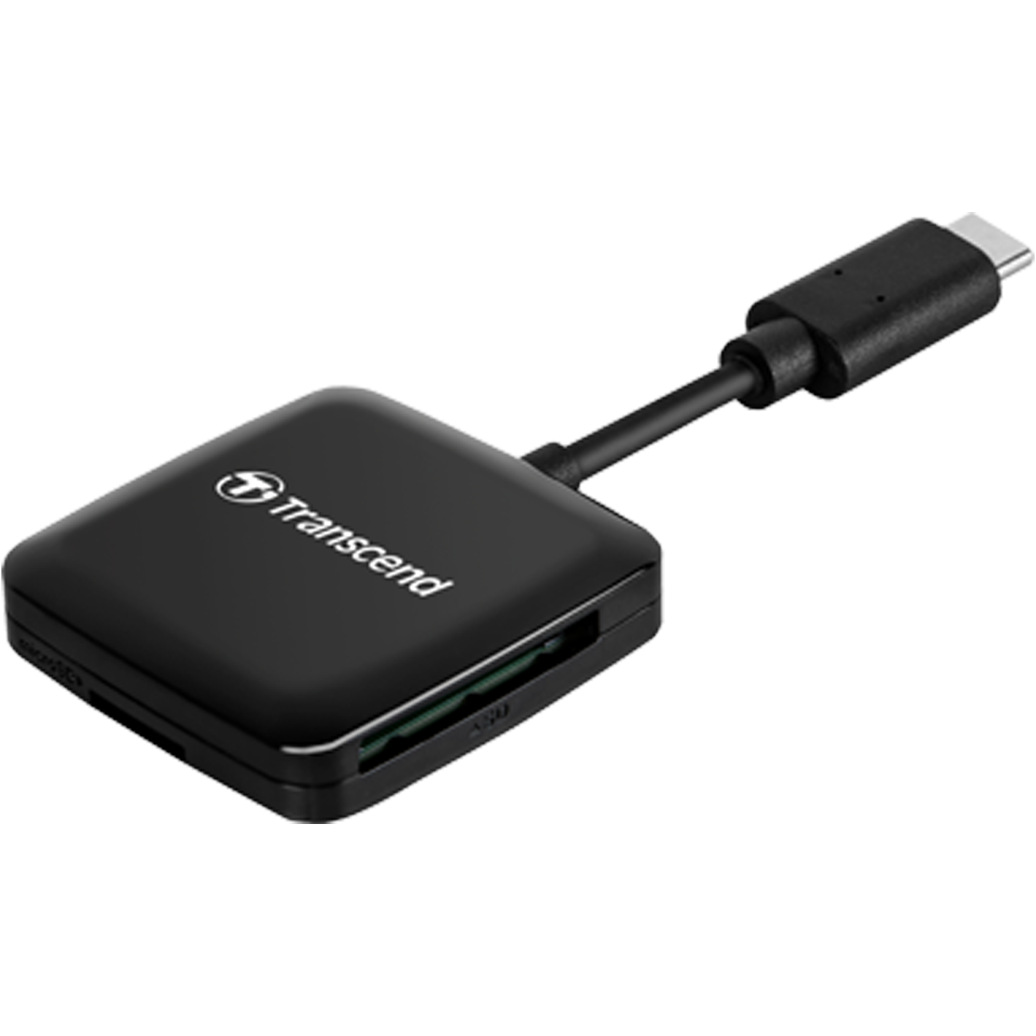 Transcend SD/microSD Card Reader, Type C, USB 3.2, USB 3.1, Gen.1, schwarz