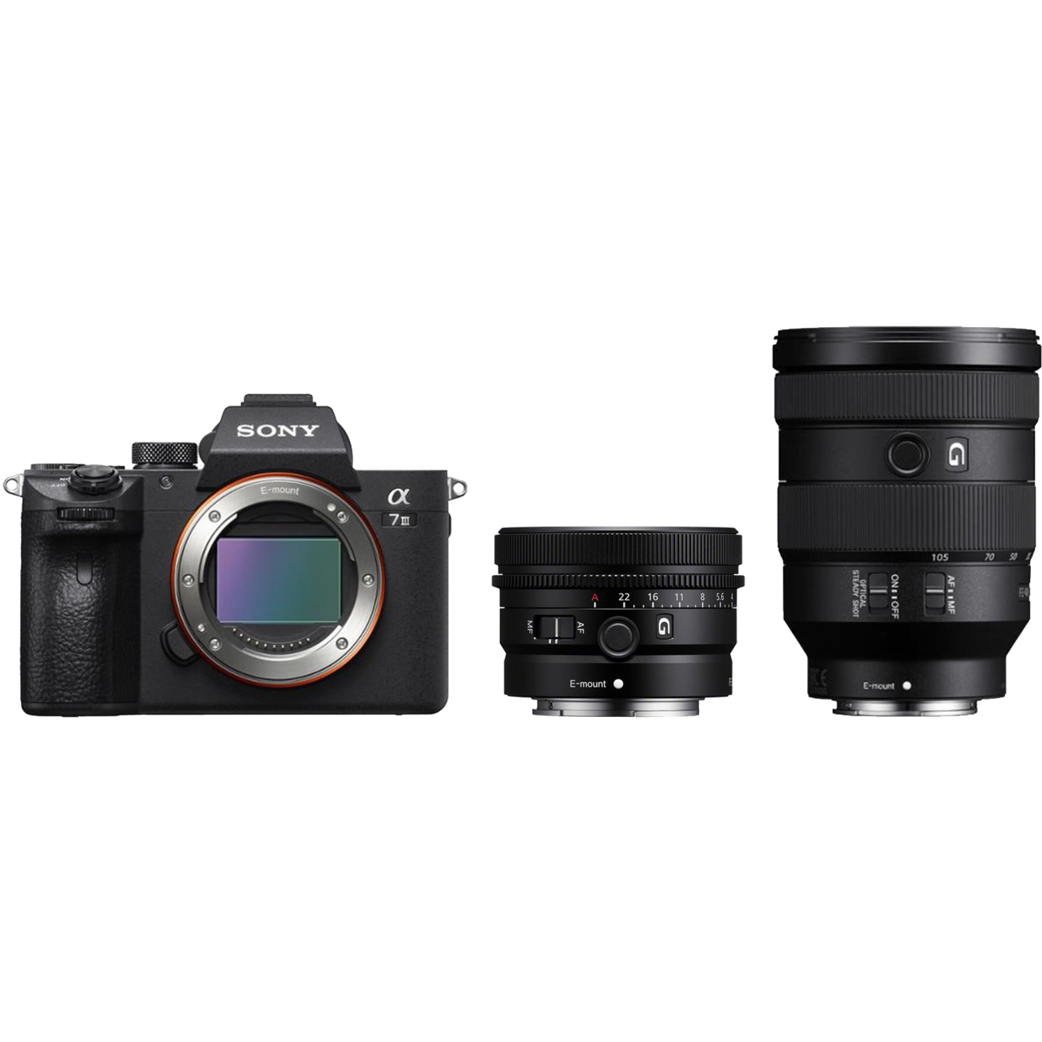 Sony Alpha 7 III mit FE 24-105mm F4 G OSS und FE 40mm F2.5 G