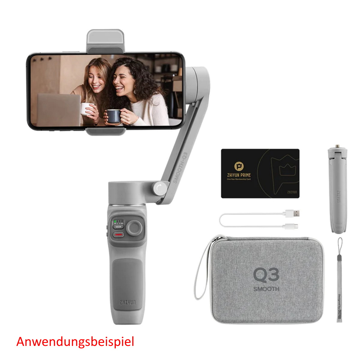 Zhiyun Smooth Q3 Gimbal Combo Set, Grau neuwertiger Rückläufer