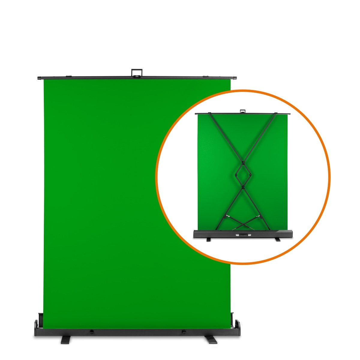 Walimex pro Roll-up Panel Hintergrund Chroma Key Green 155x200
