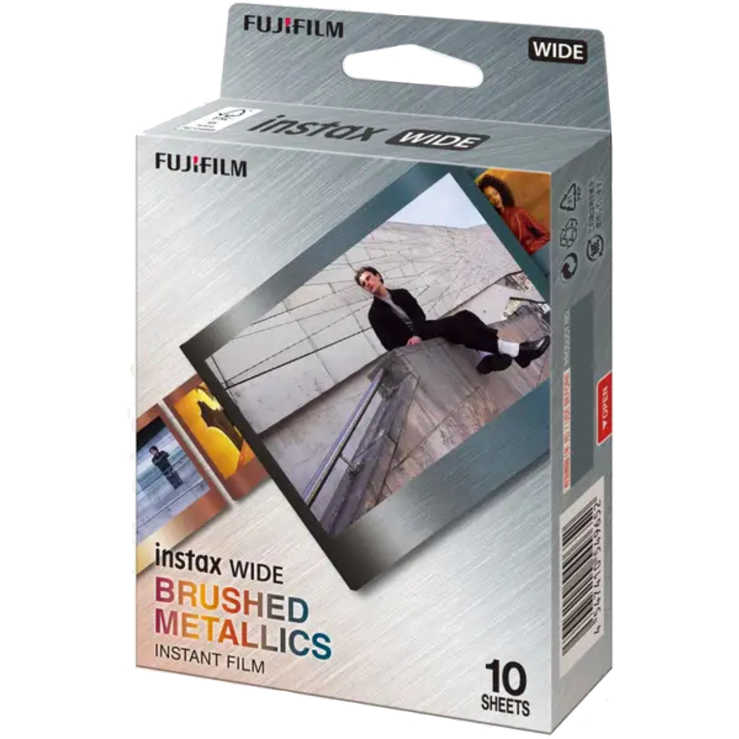 Fujifilm INSTAX wide Brushed Metal Sofortbildfilm für 10 Aufnahmen