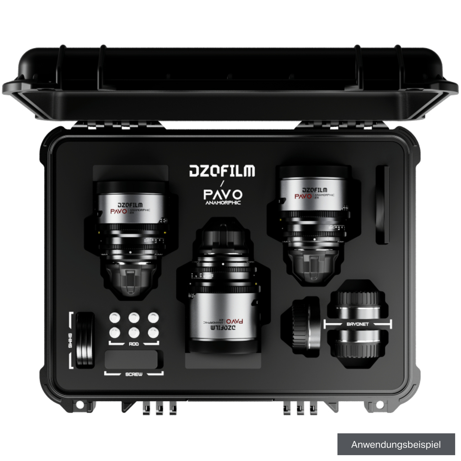 DZOFILM Hartschalenkoffer für Pavo Anamorphotisches 3-Objektiv-Kit