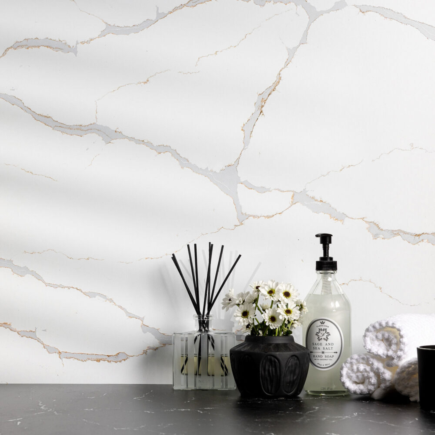 V-Flat World Duo Board Carrara Blue/Calacatta Gold XL