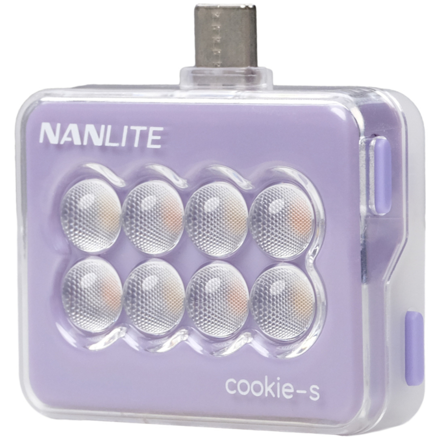 Nanlite Mini-Smartphone-Leuchte cookie-s rechteckig lavendel