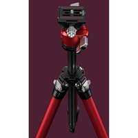 Leofoto Carbon-Dreibeinstativ LY-224C Mr.Y mit Ballhead LH-25 R rot
