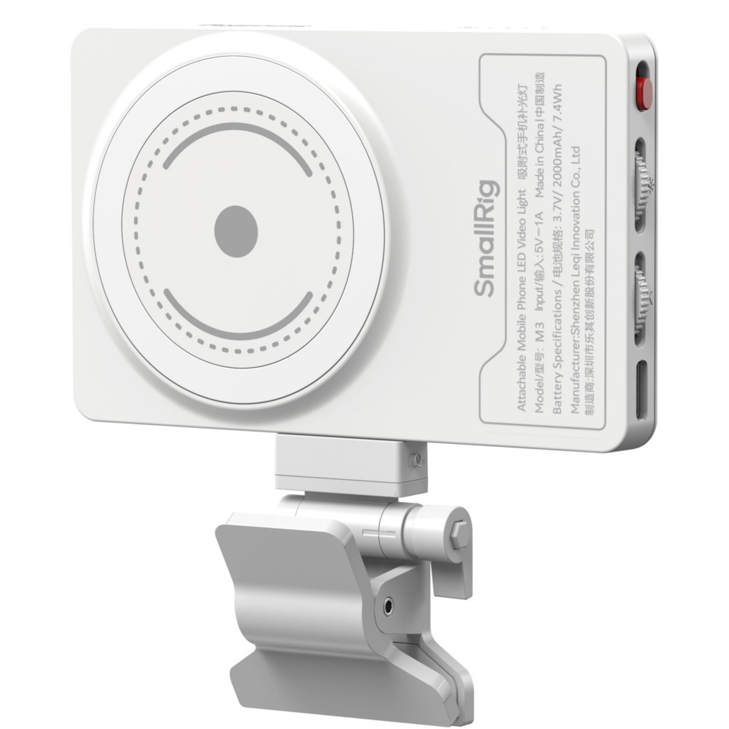 SmallRig M3 Aufsteckbares LED-Videolicht mit Clip 5640 weiß