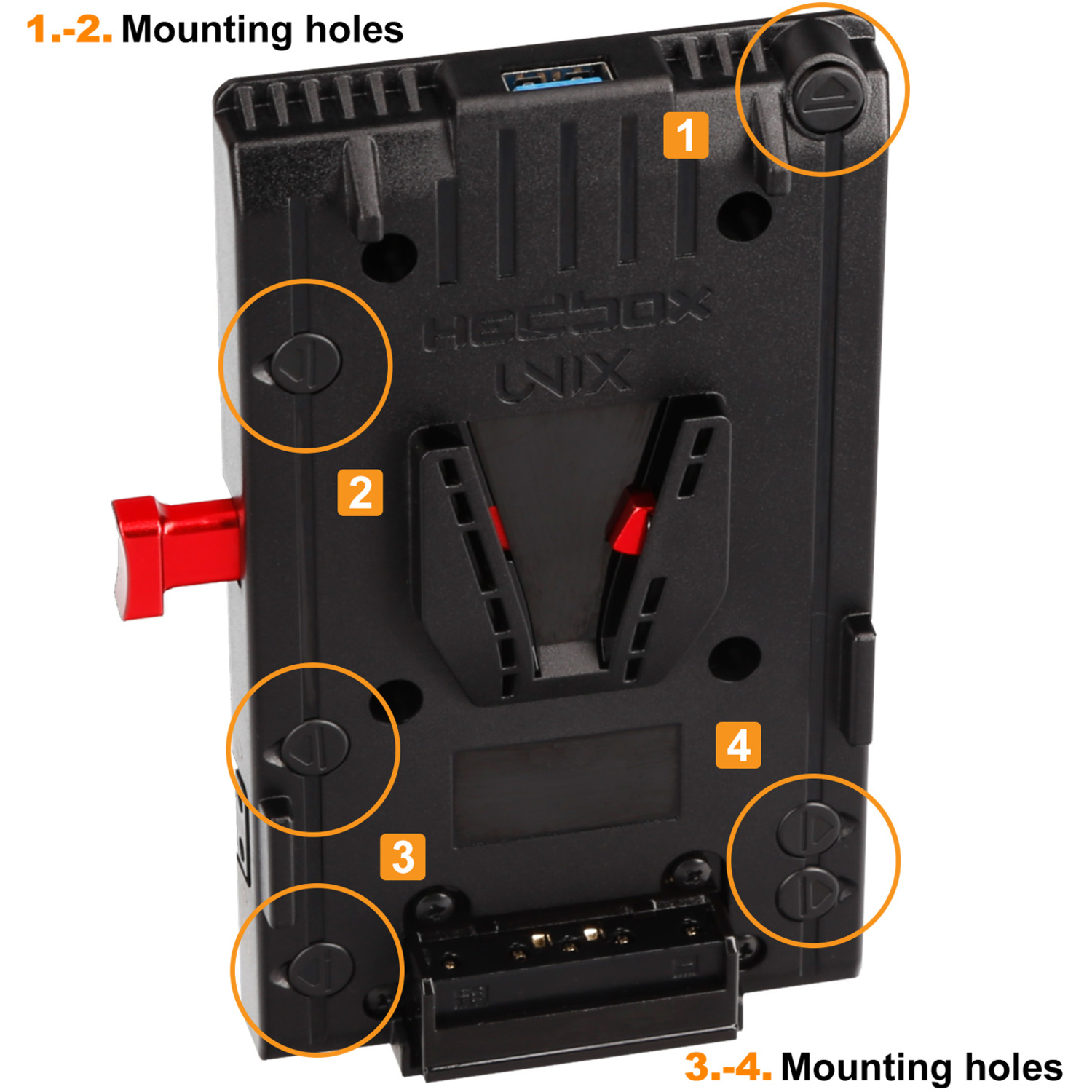 HEDBOX UNIX-0BL Cine Professional V-Mount Akkuplatte