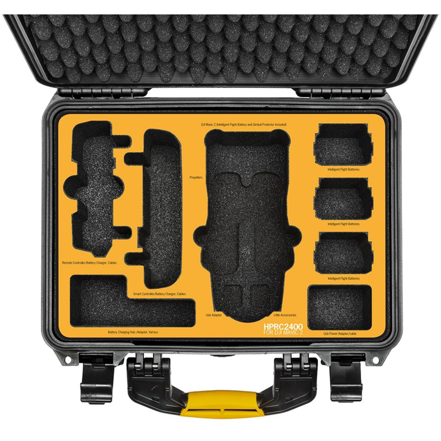 HPRC Hartschalenkoffer MAV2-2400BLK-02 für DJI Mavic 2 Pro/Zoom mit Smart Controller