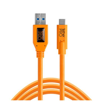Tether Tools TetherPro USB 3.0 to USB-C, 15' (4.6m) orange