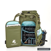 Shimoda Fotorucksack Action X25 v2 mit Mirrorless Core Unit S grün