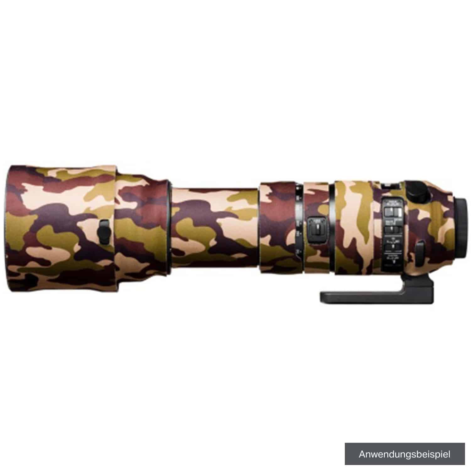 Easycover Lens Oak braun camouflage für Sigma 150-600mm F5-6.3 DG DN OS Sports für Sony E-Mount