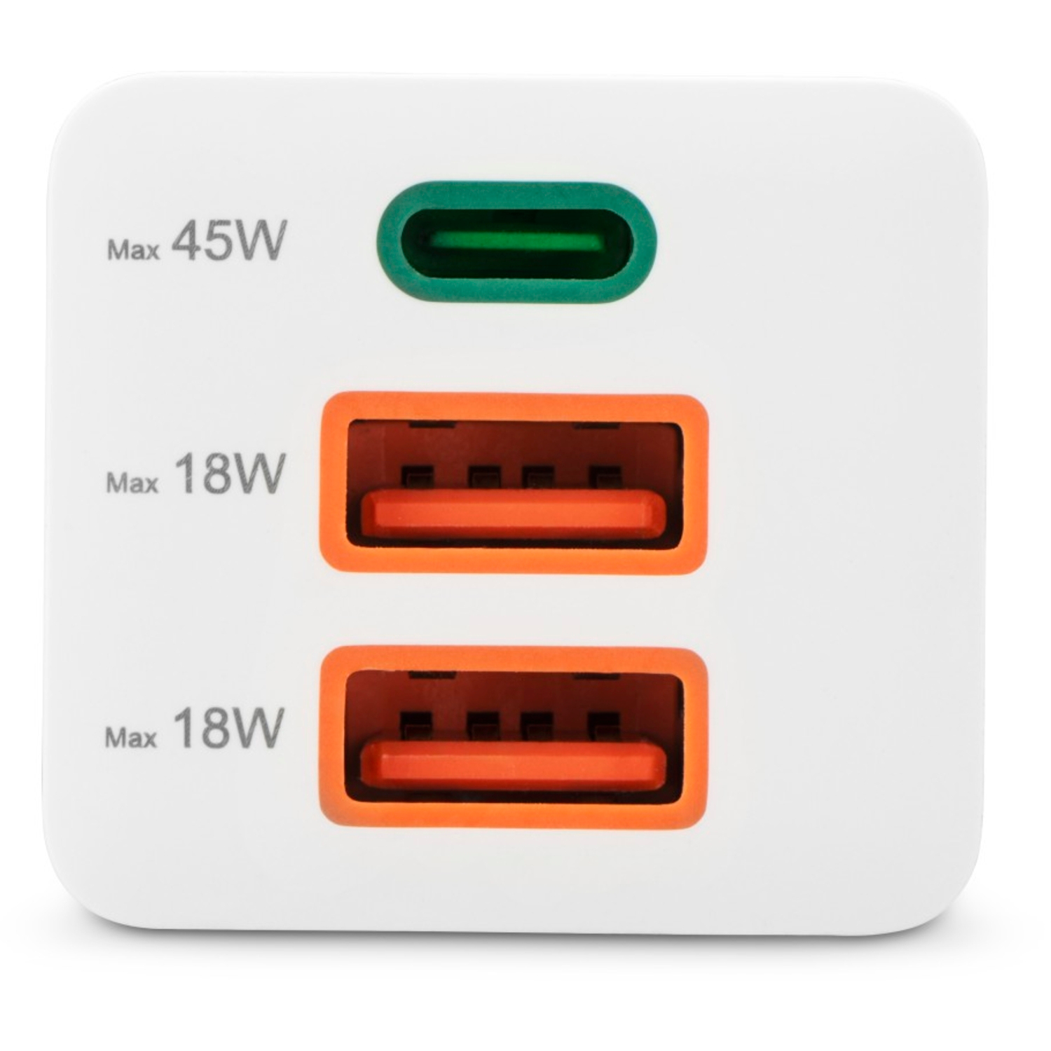 Hama Mini-Schnellladegerät USB-C und 2x USB-A 45W weiß