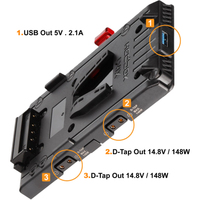 HEDBOX UNIX-LPE6 Cine Professional V-Mount Akkuplatte
