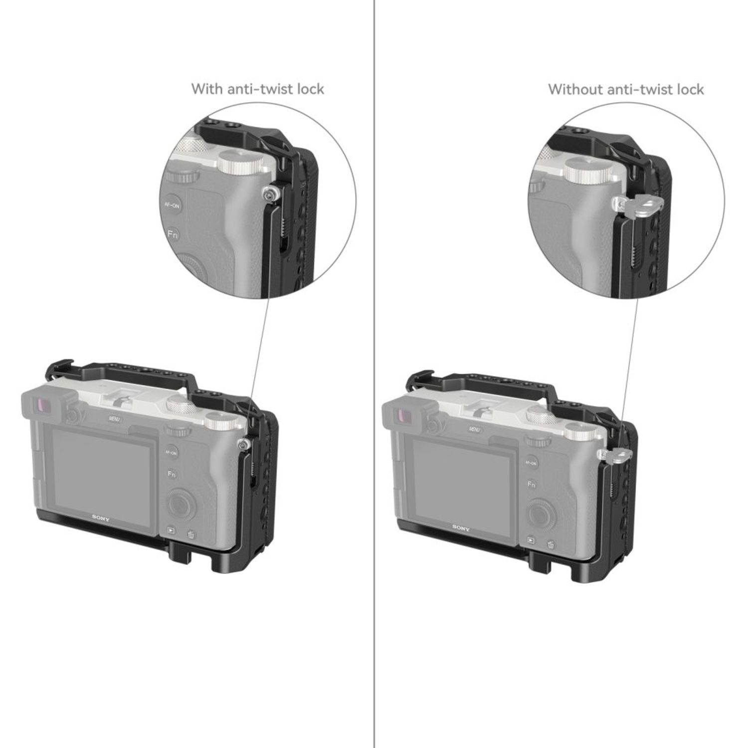 SmallRig Cage mit seitlichem Silikongriff 3212B für Sony Alpha 7C