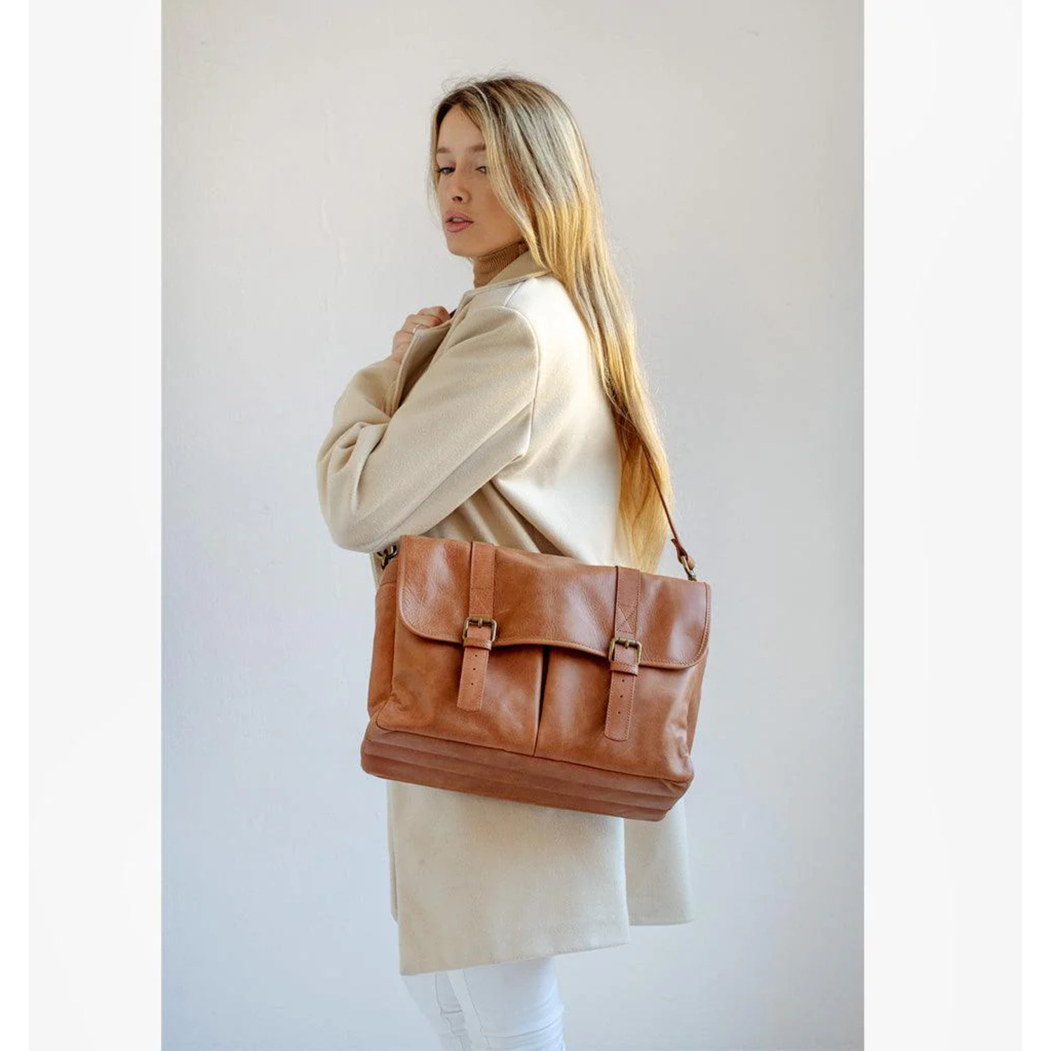 Bronkey Roma Leder Camera Bag Tanned