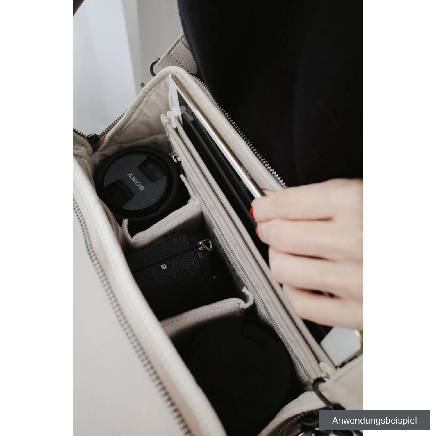 LOULEX Umhängetasche Organizer-Bag 10,1L beige