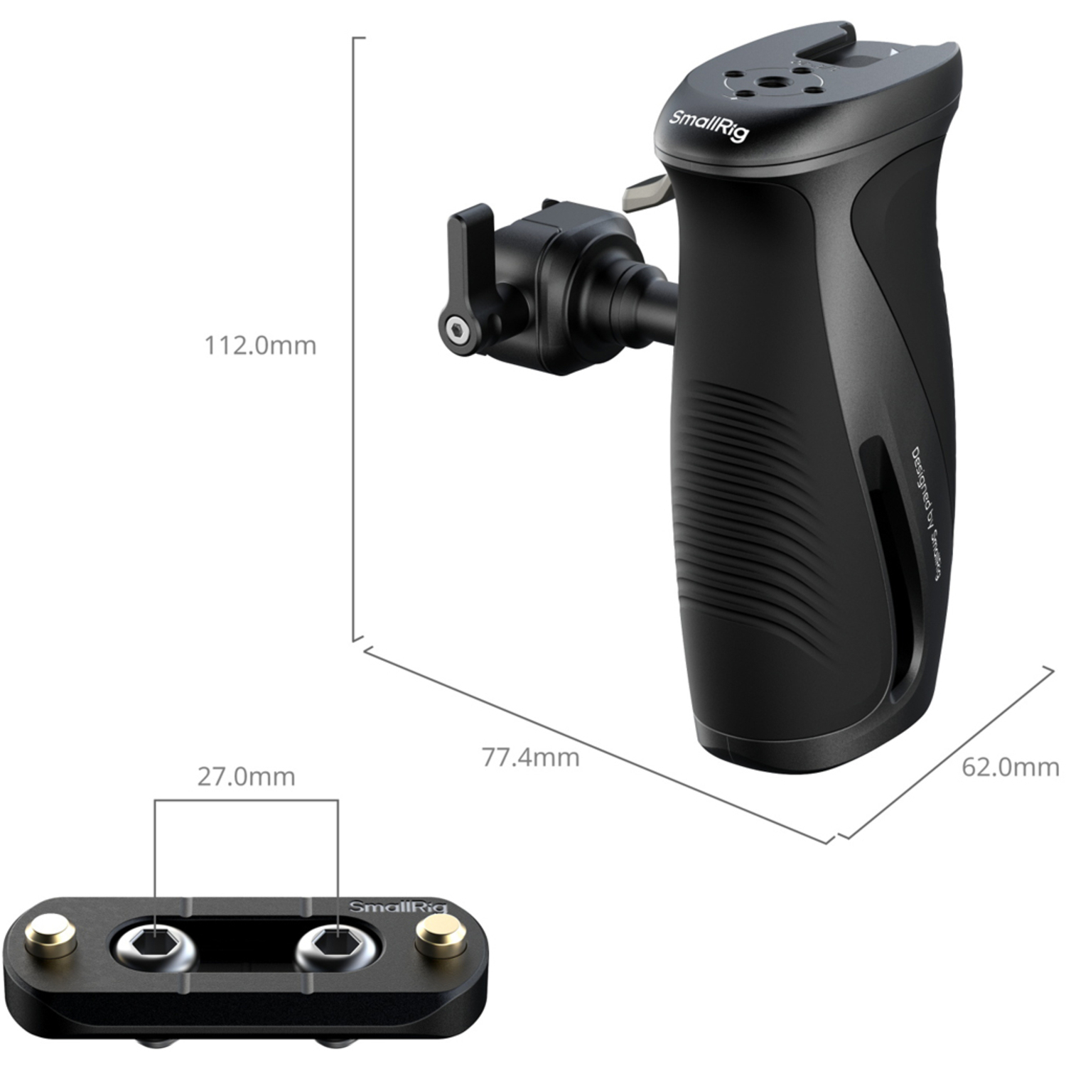SmallRig Drehbarer Seitengriff mit NATO-Klemme 5160