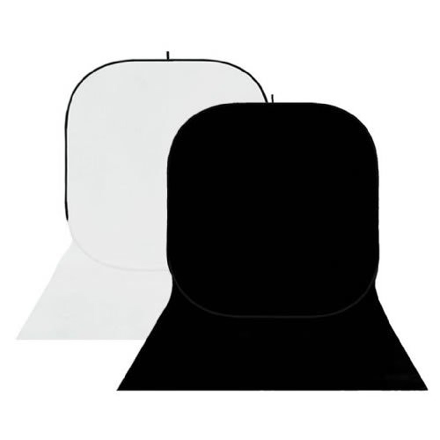 Manfrotto Falthintergrund 1.8 x 2.15m mit Schleppe, schwarz/weiß