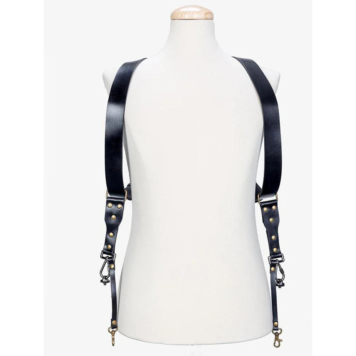 Bronkey Doppel-Kameragurt Berlin #501 Leder schwarz