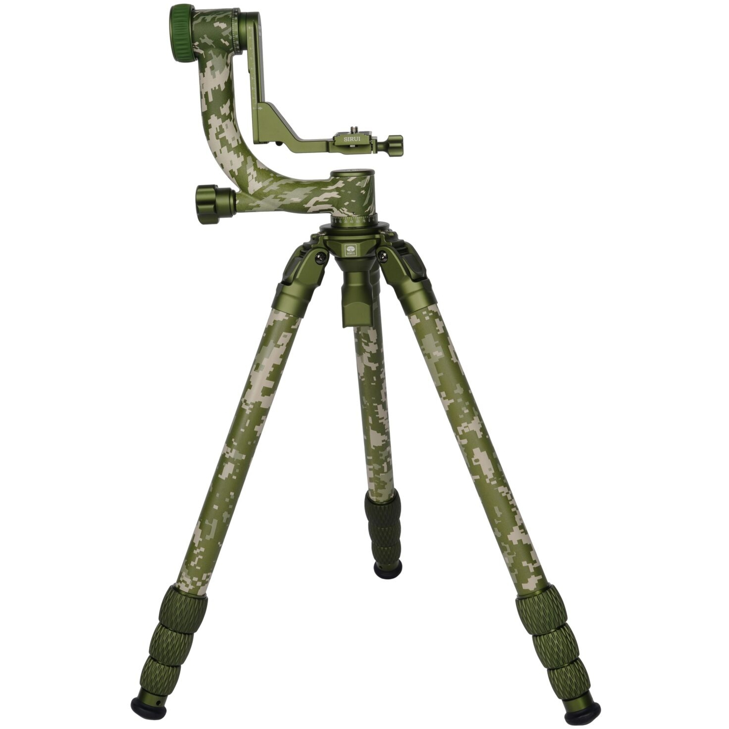 Sirui CT-3204 Camouflage 2in1 Stativ Carbon mit 15° Nivelierbasis und Gimbalkopf CH20