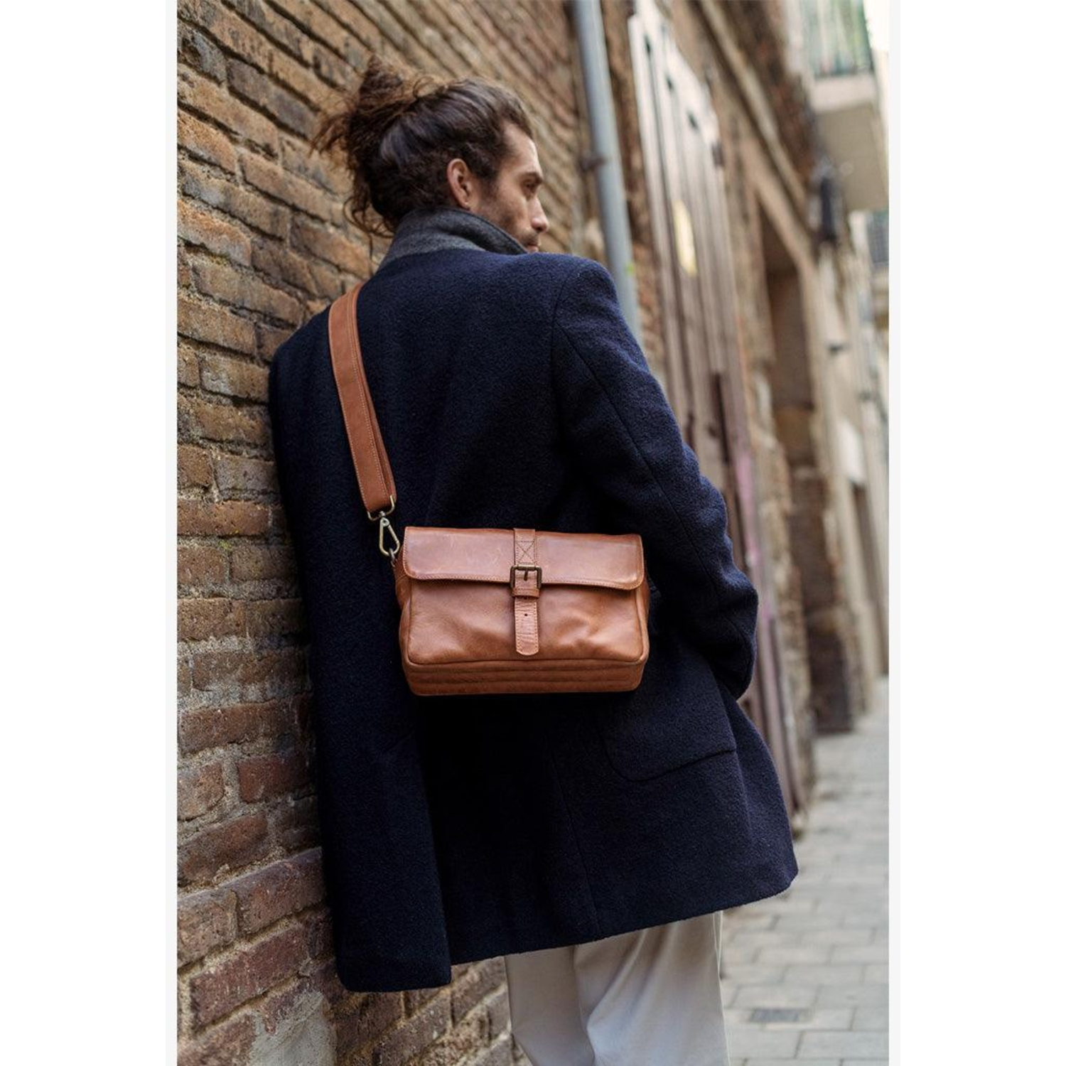 Bronkey Paris Leder Camera Bag Tanned