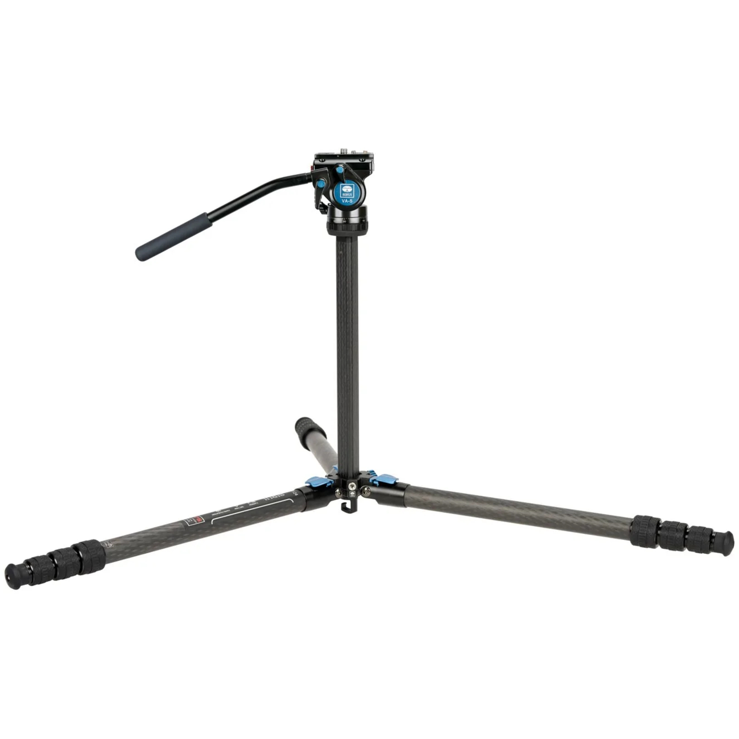 SIRUI ST-124 Superb Travel Dreibeinstativ Carbon 166cm mit Videokopf VA-5
