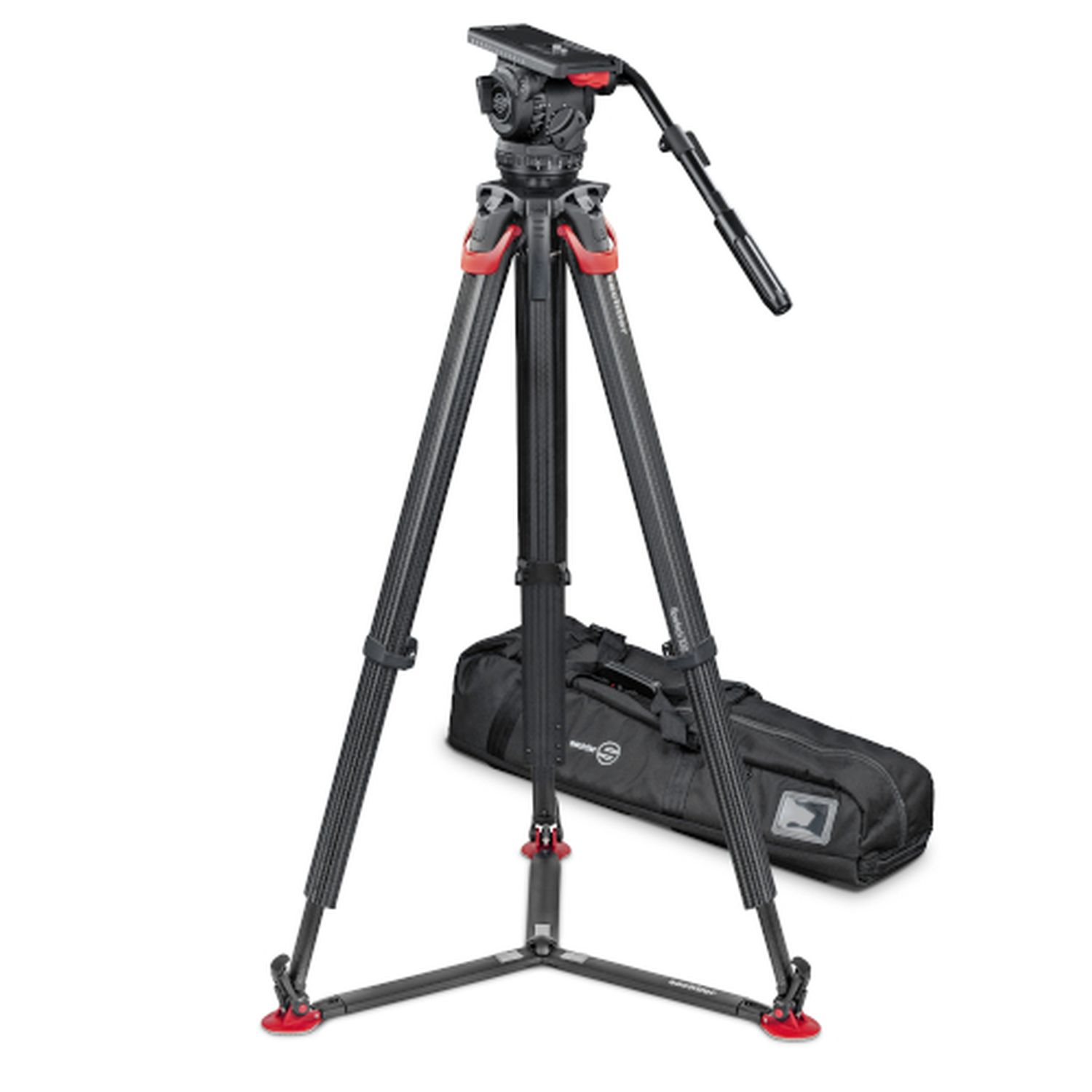 Sachtler SAC1811FTGS System Video 18 Kohlefaser mit Stativkopf, flowtech Stativ, Bodenspinne und Tasche