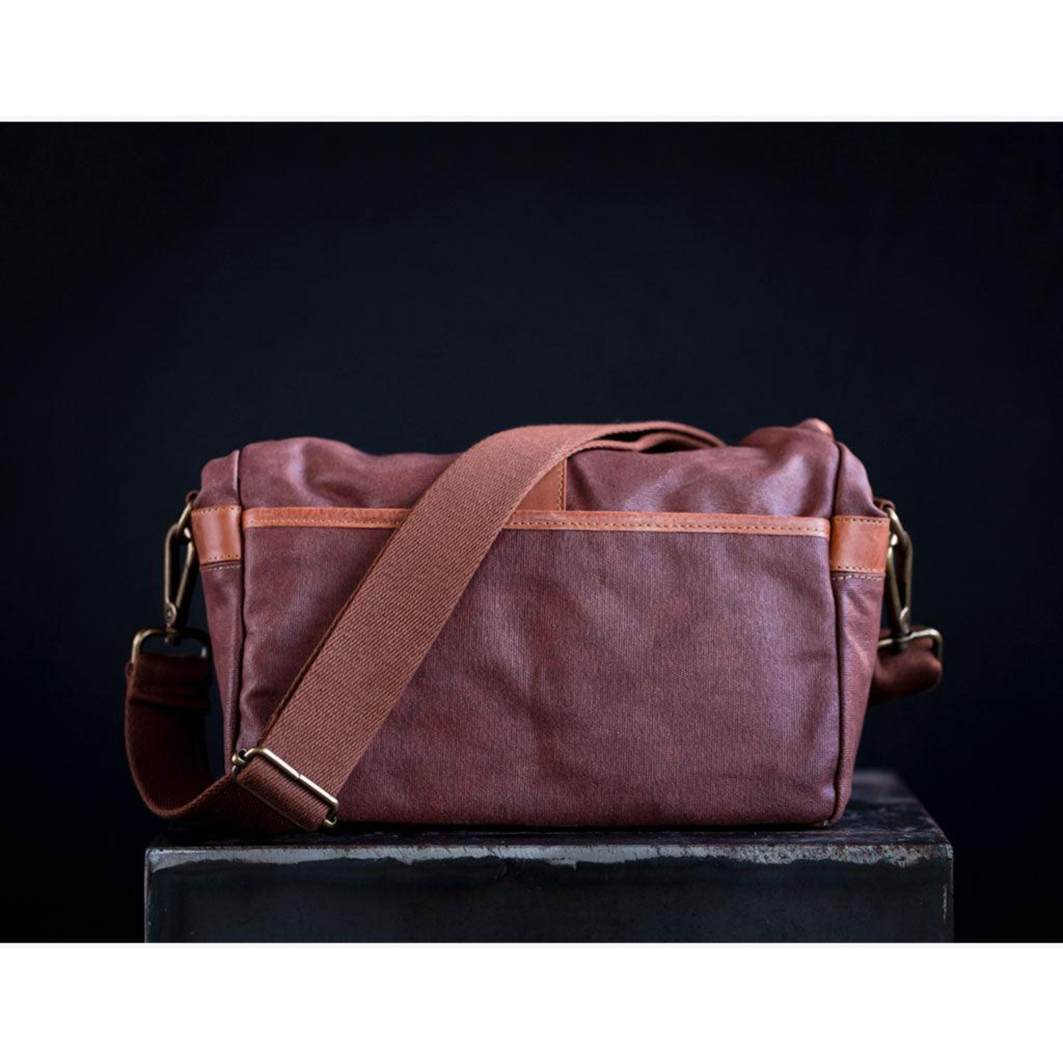 Bronkey Paris Camera Bag Waxed Canvas Coffee