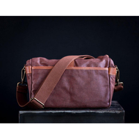 Bronkey Paris Camera Bag Waxed Canvas Coffee
