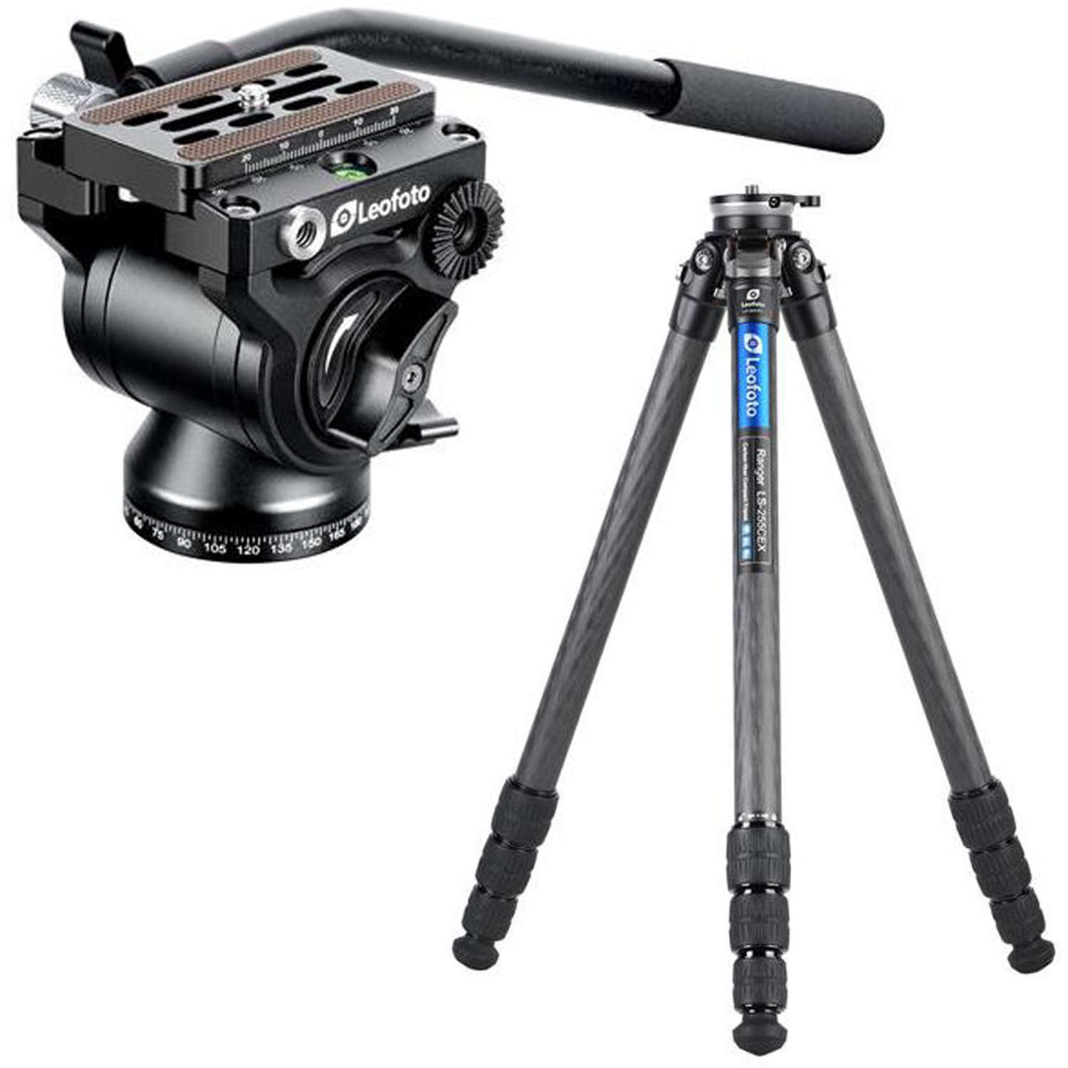 Leofoto LS-255CEX Ranger Stativ + BV-5 Fluid Videoneiger