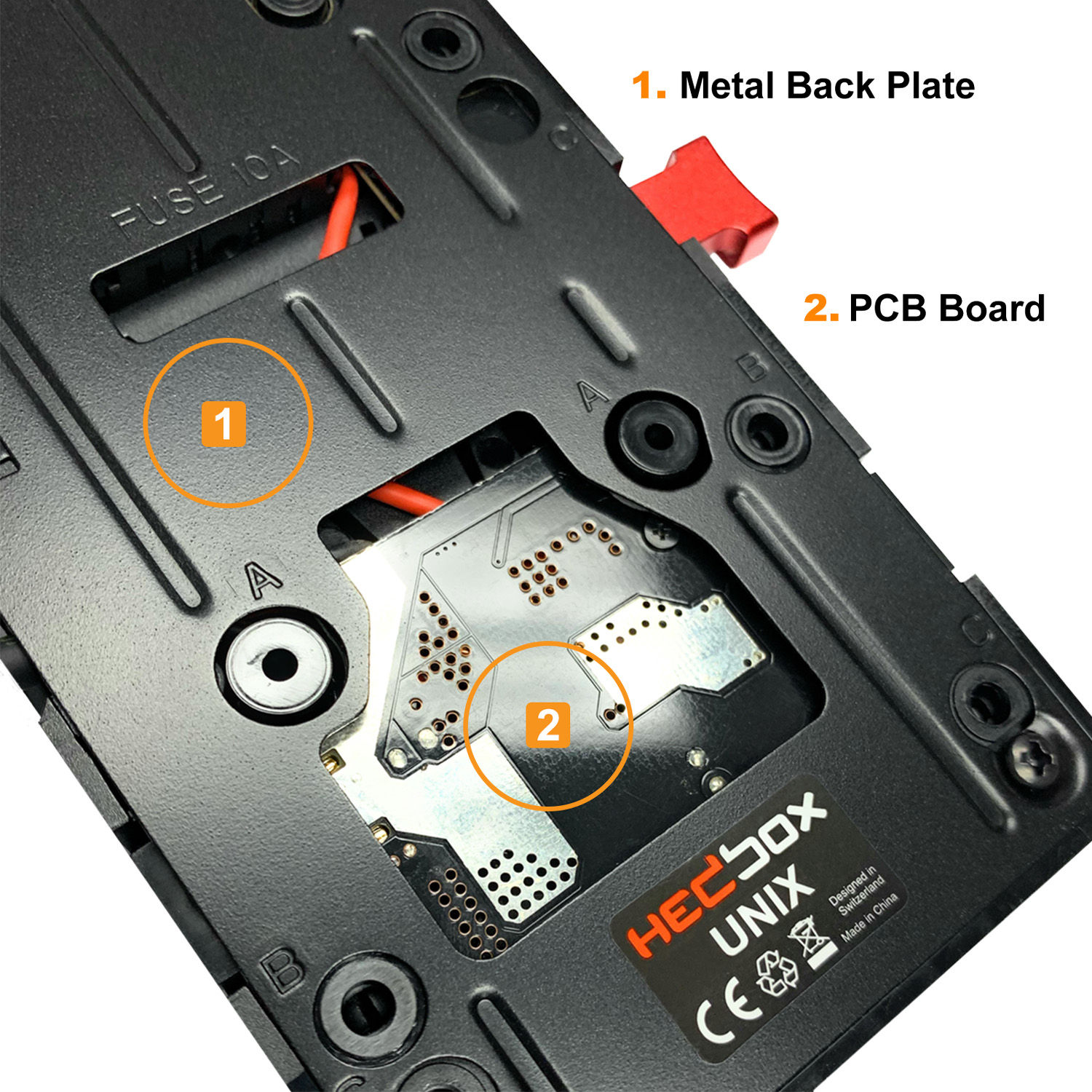 HEDBOX UNIX-DC Cine Professional V-Mount Akkuplatte