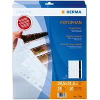 Herma Negativhüllen für 10 x 4 Streifen, transparent, 25 Hüllen