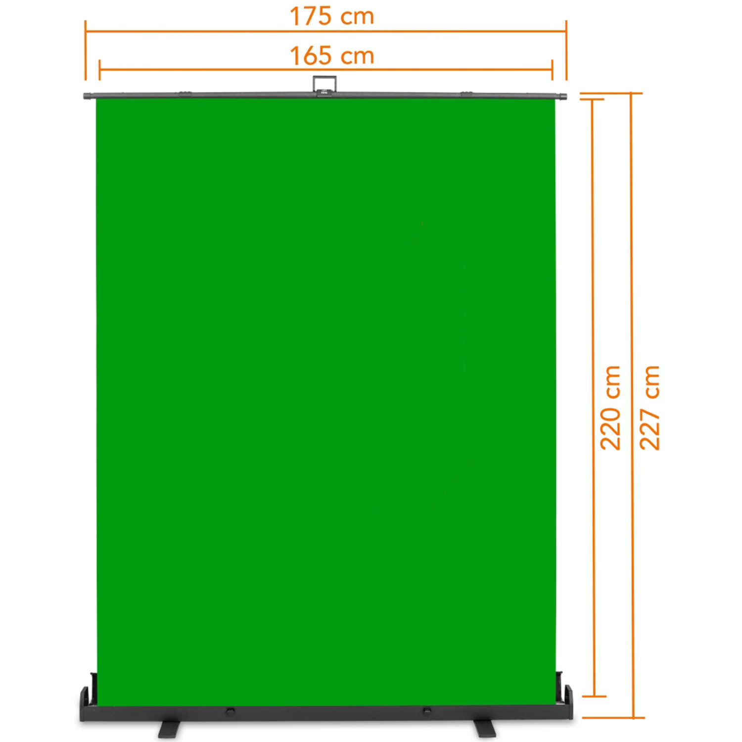 Walimex pro Hintergrund Roll-up Panel 165 x 220cm grün