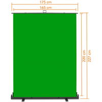 Walimex pro Hintergrund Roll-up Panel 165 x 220cm grün