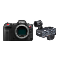 Canon EOS R5 C mit Tascam CA-XLR2d-C XLR-Mikrofonadapter
