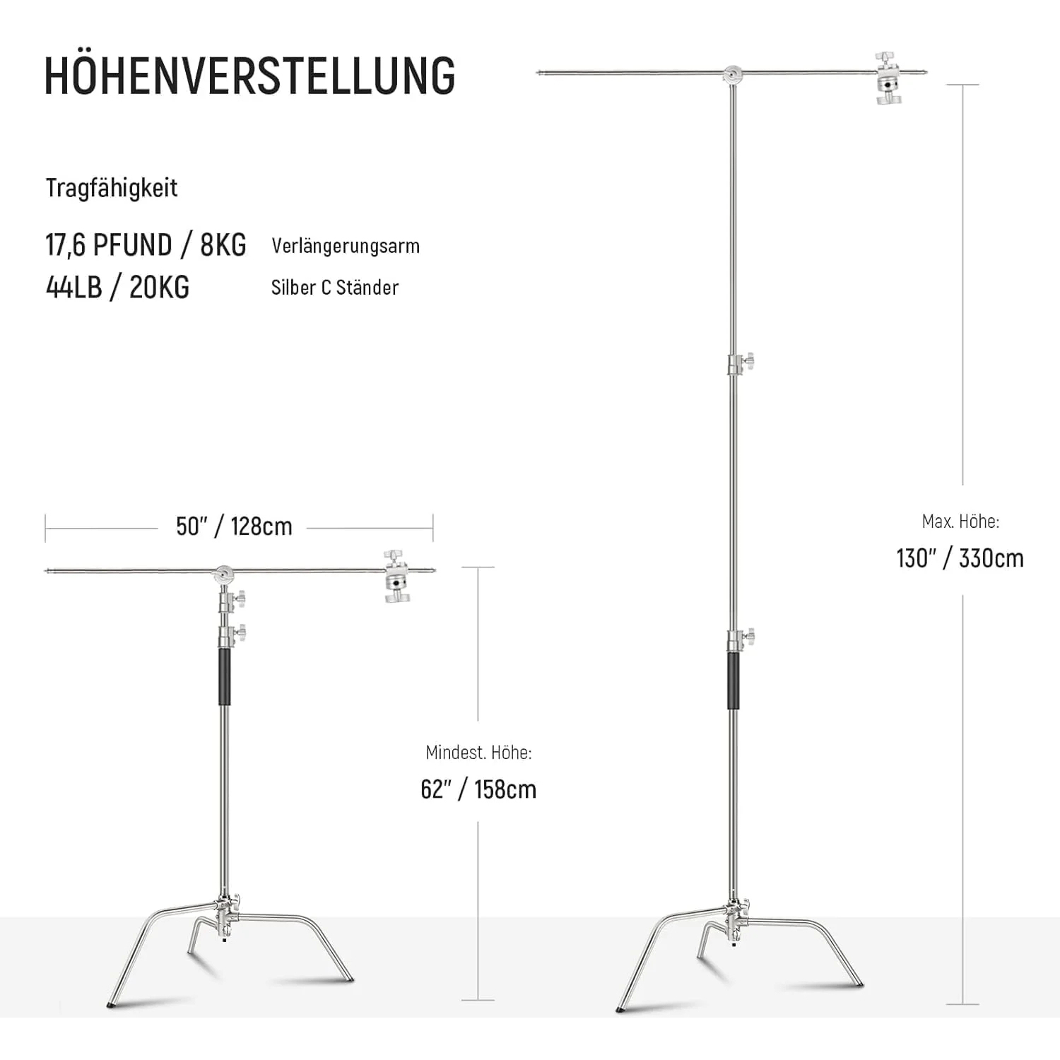 NEEWER Premium C-Stand Galgenstativ SC320AC