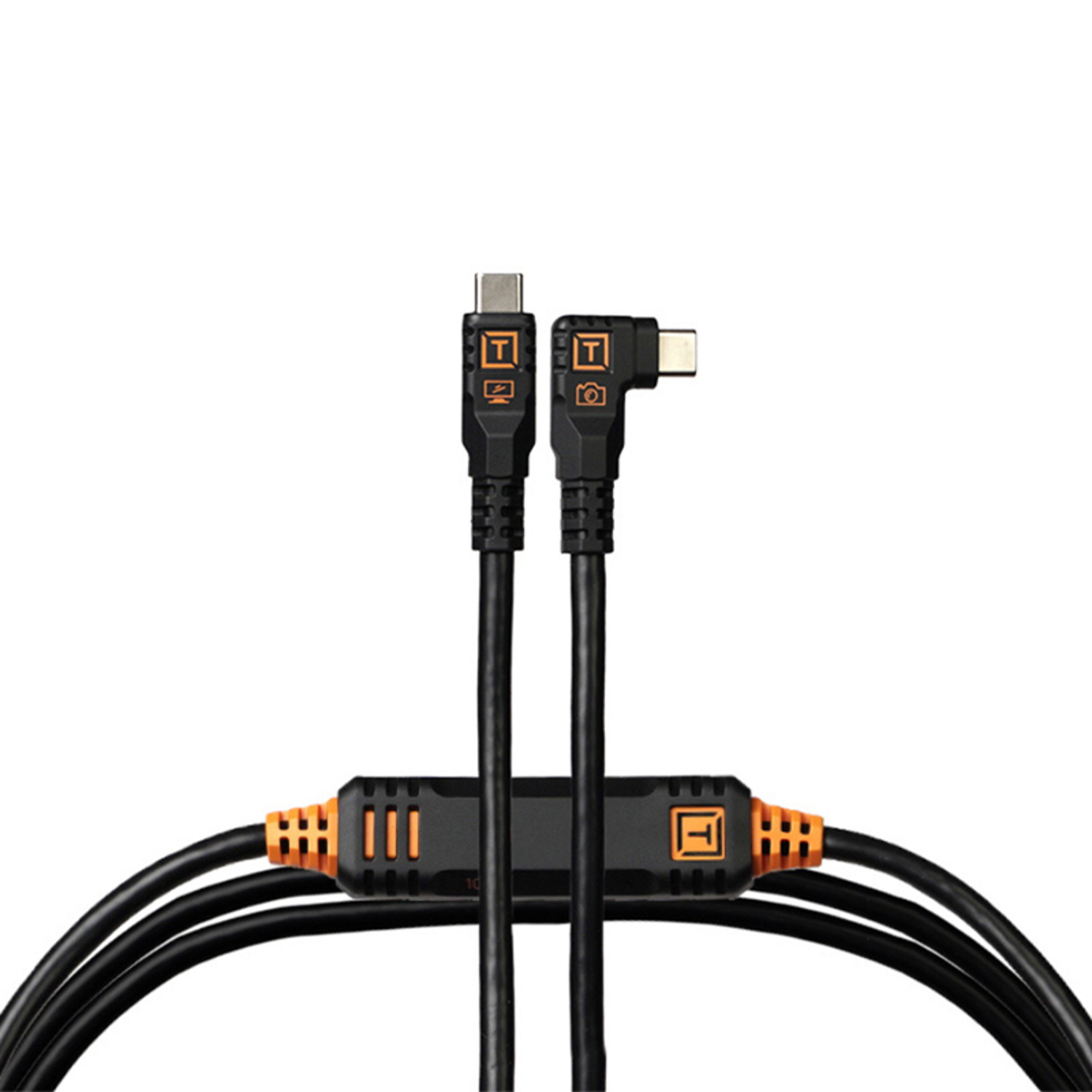 Tether Tools USB-C an USB-C rechtsgewinkelt Kabel 4,6m 10Gbps schwarz