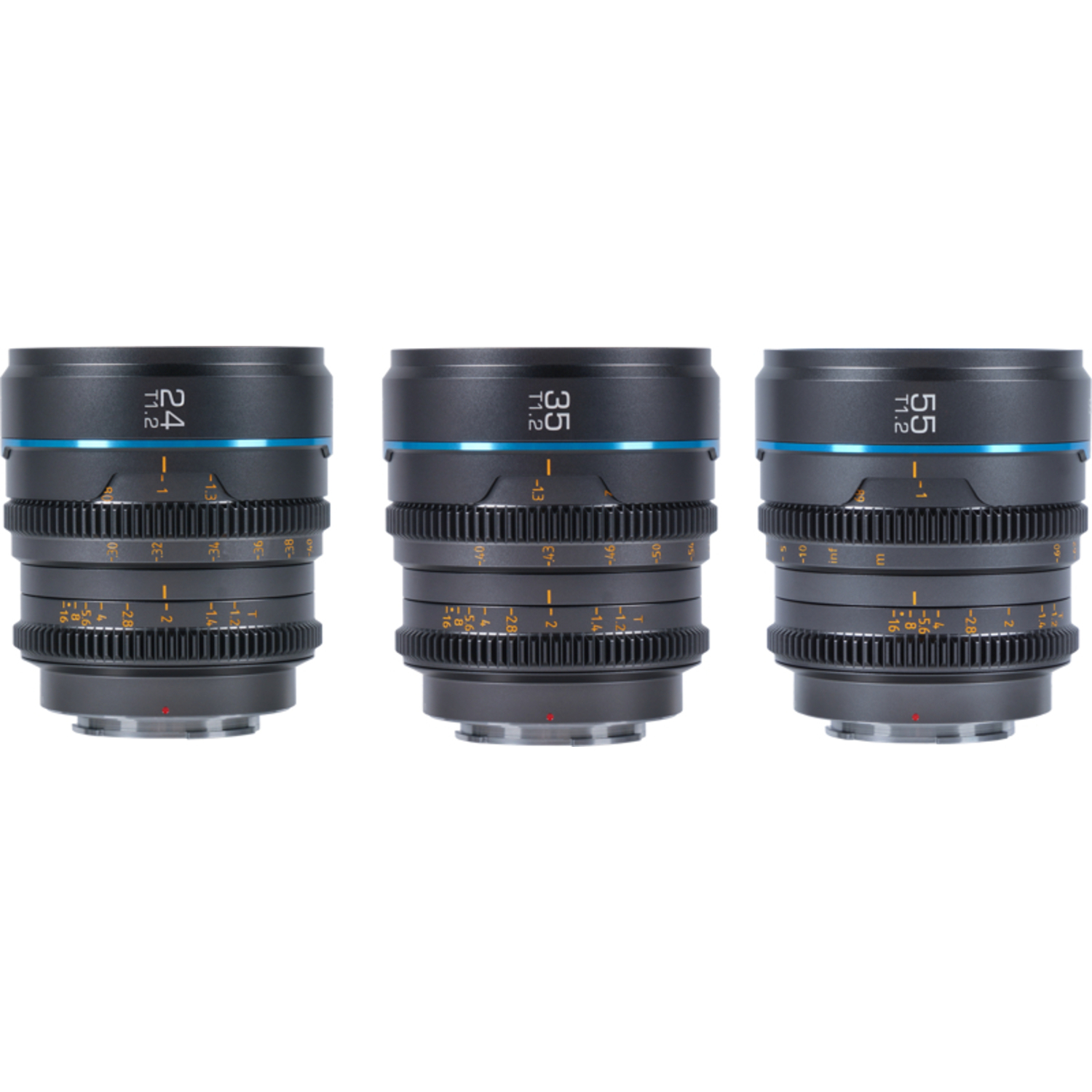 Sirui Night Walker 24mm, 35mm und 55mm T1.2 S35 für Sony E-Mount Kit grau