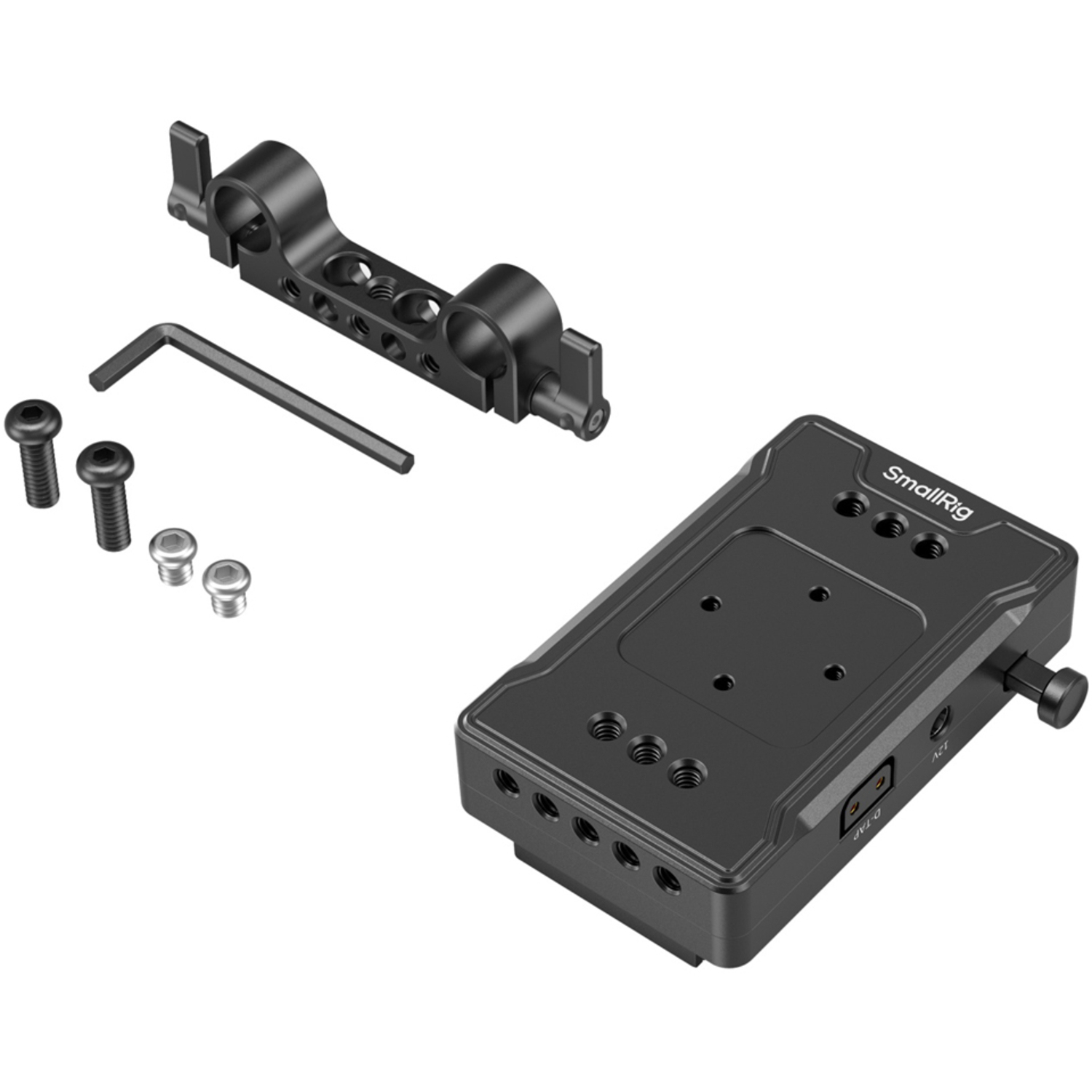 SmallRig V-Mount Batterieadapter-Platte mit doppelter Stabklemme 3498B
