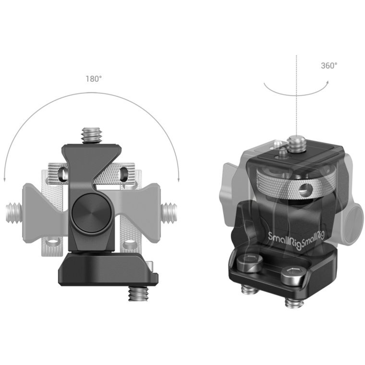 SmallRig 2904B Schwenkbare und neigbare Monitorhalterung mit 1/4"-20 Schrauben Halterung
