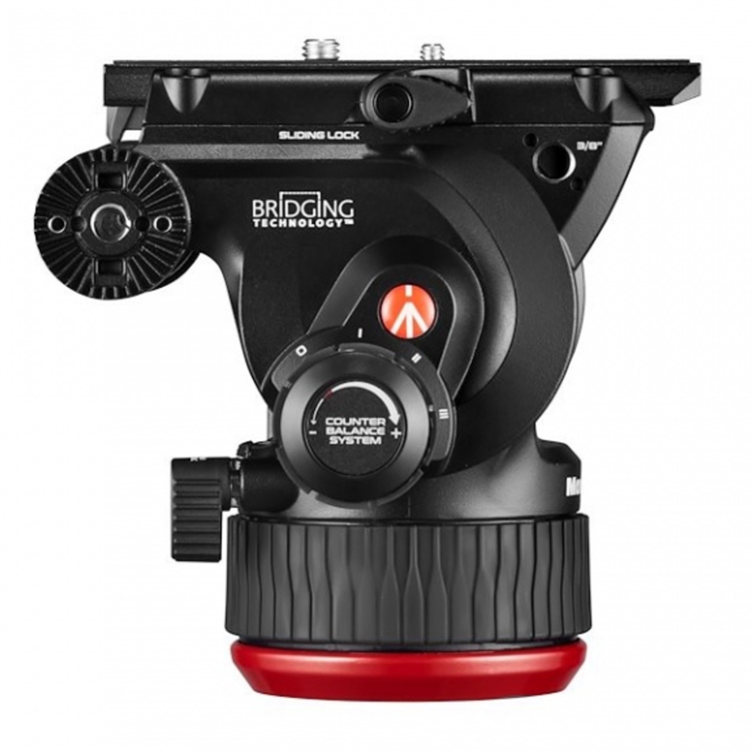 Manfrotto Fluid-Videokopf 504X mit Carbonfaser-Doppelrohrstativ MS