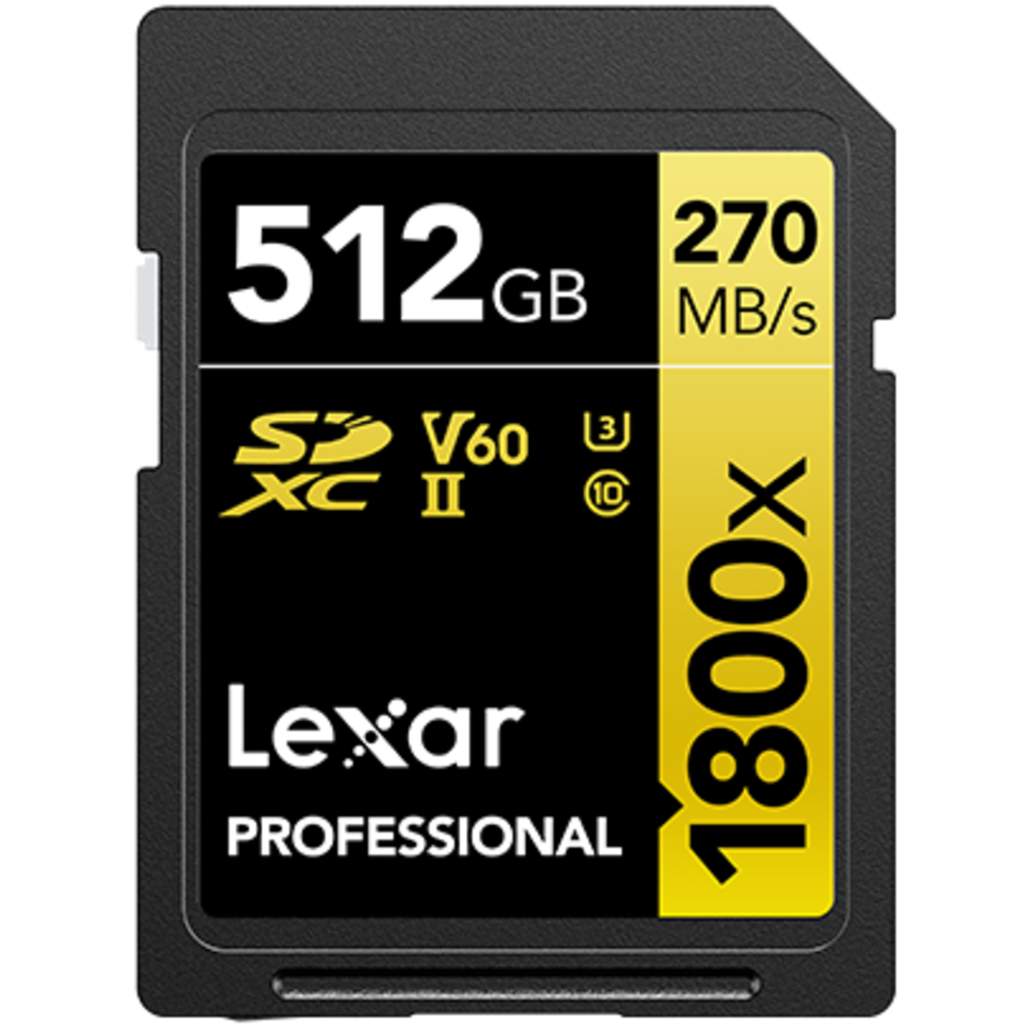 Lexar GOLD Serie 512GB Professional 1800x SDXC UHS-II