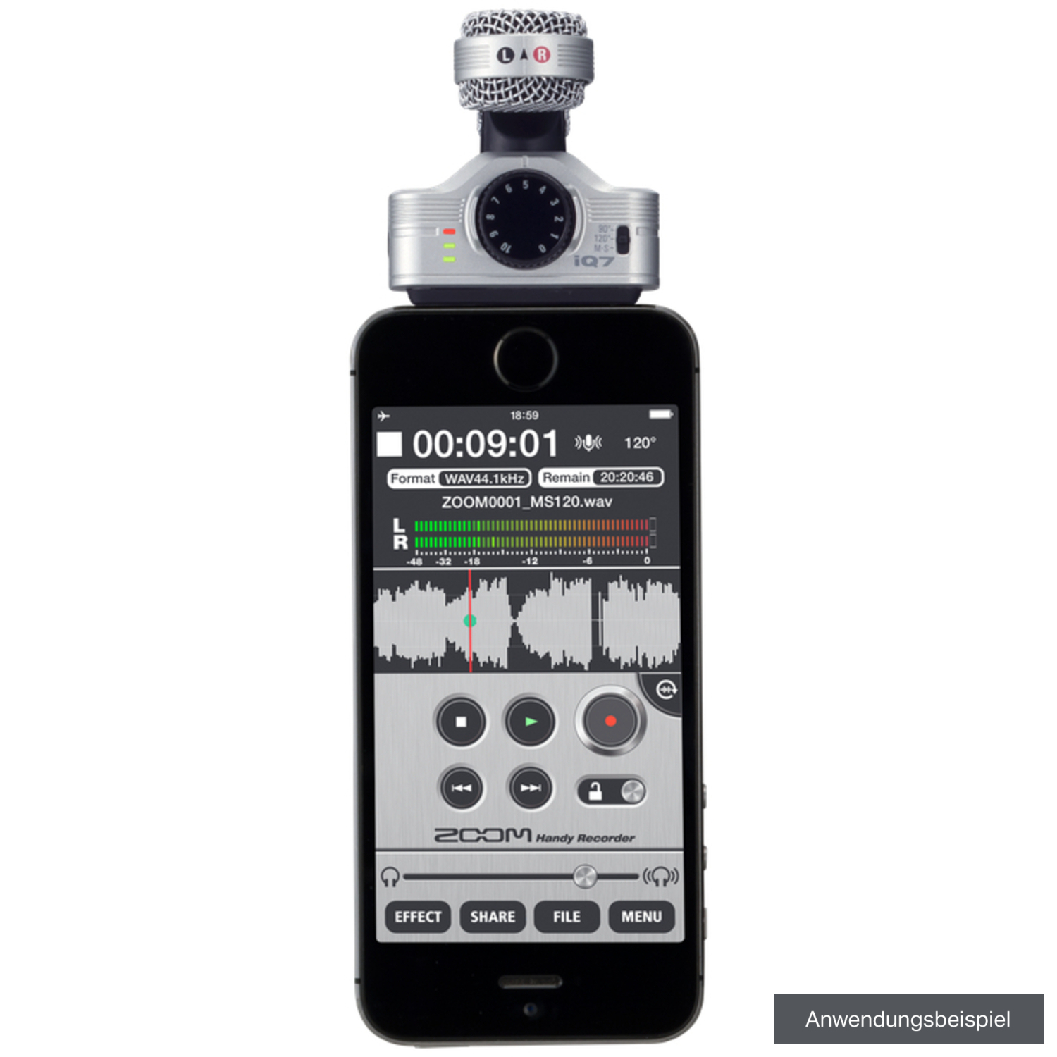 Zoom iQ7 MS Stereo Mikrofon für iPhone, iPad und iPod Touch
