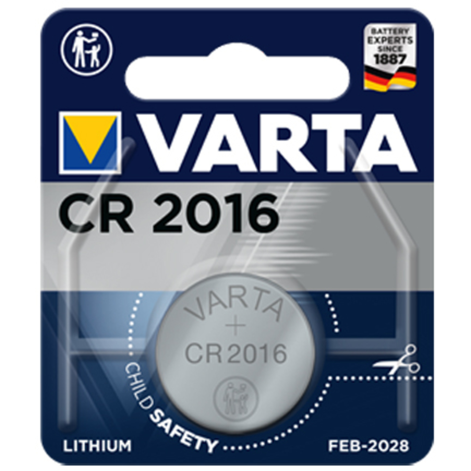 Varta Batterie CR2016 Knopfzelle Lithium 3V