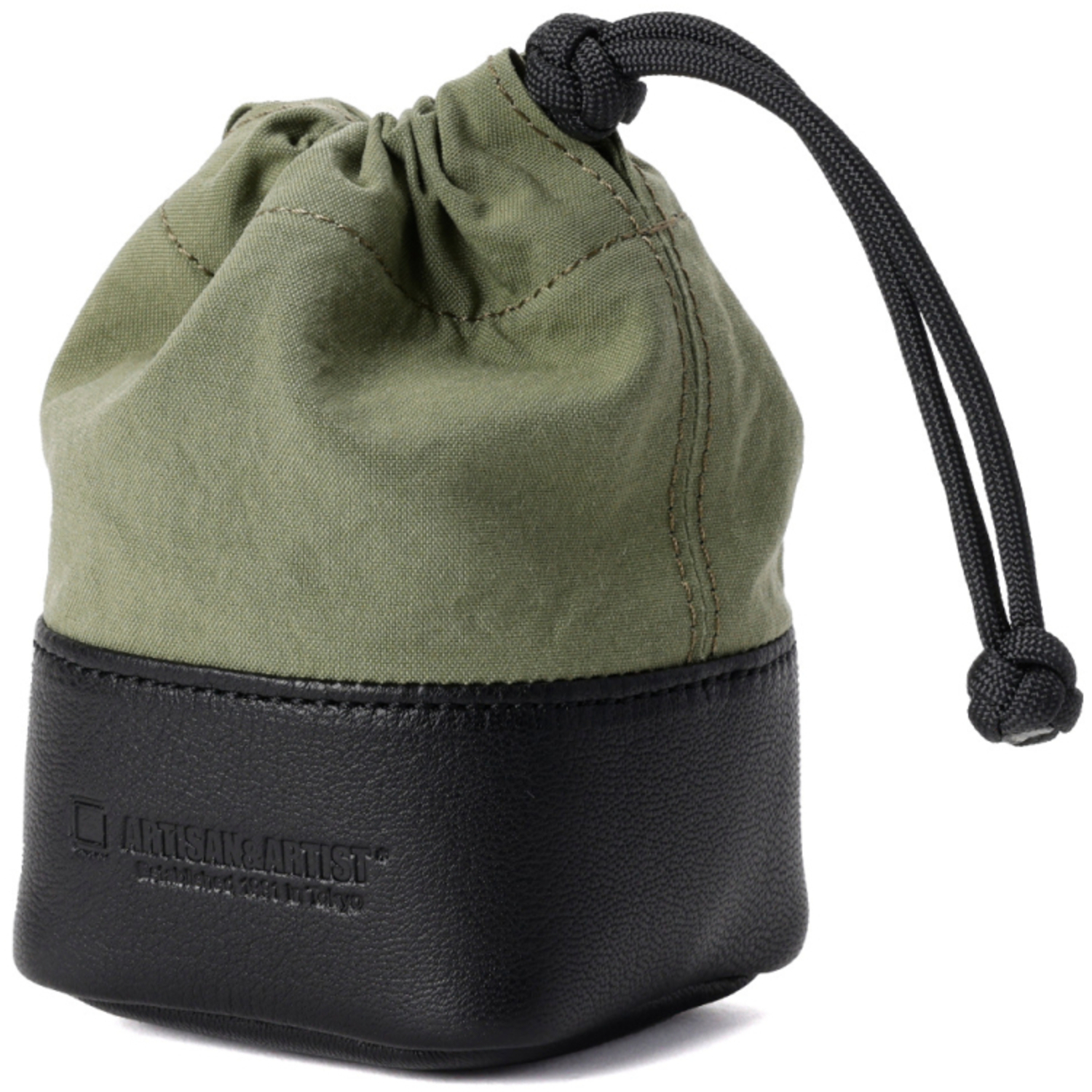 Artisan&Artist Objektivbeutel ACAM-LPL120 aus Echtleder Größe S khaki