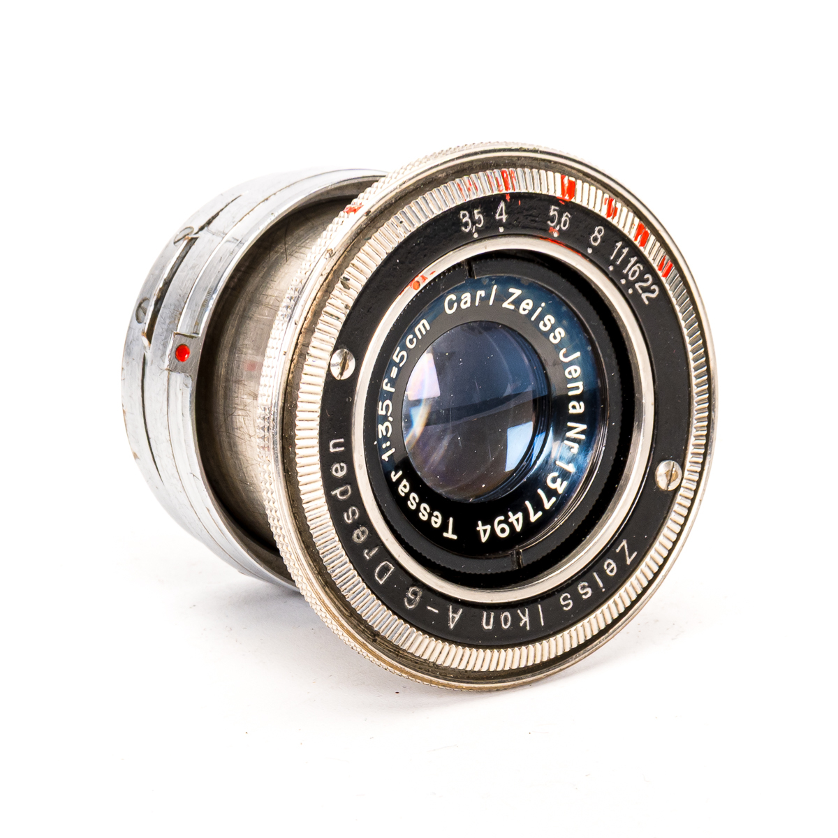 Zeiss Ikon Dresden Tessar 5cm/3,5 für Contax II gebraucht