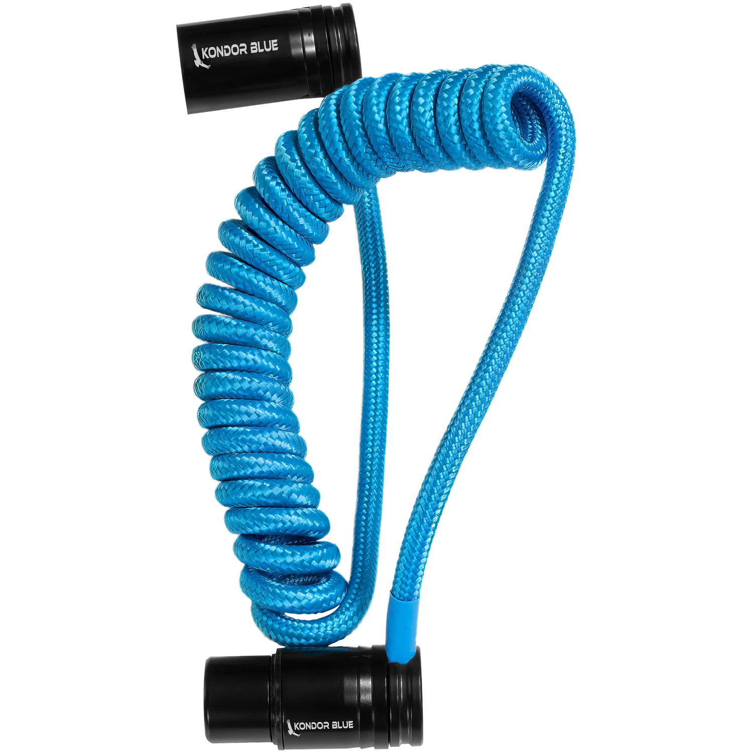 Kondor Blue 12-24" Rechtwinkliges XLR Kabel, Niedrigprofil coiled